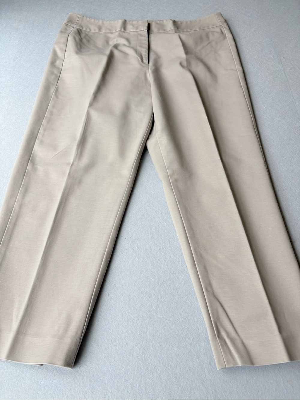 Peck&Peck Classic Straight-Leg Khaki Cotton Trousers sz 14